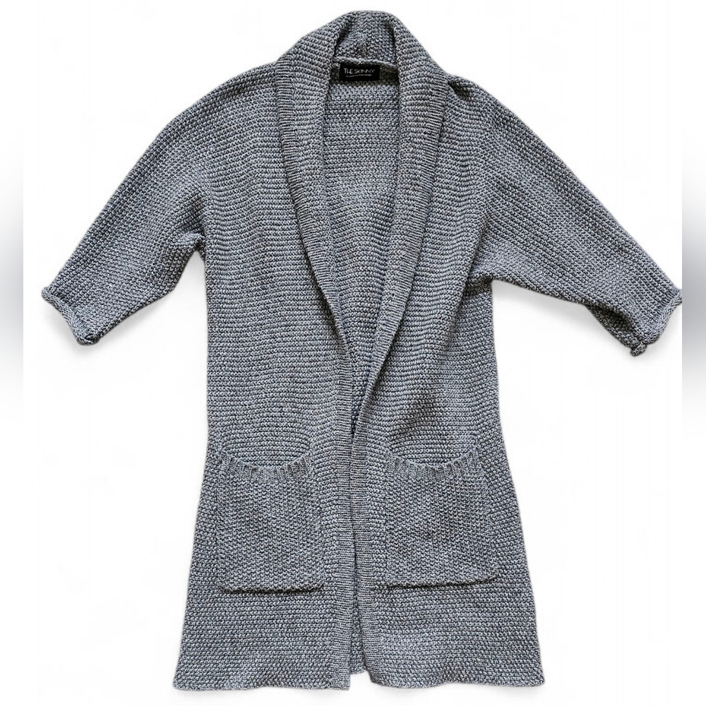 The Skinny Gray Knit Cardigan